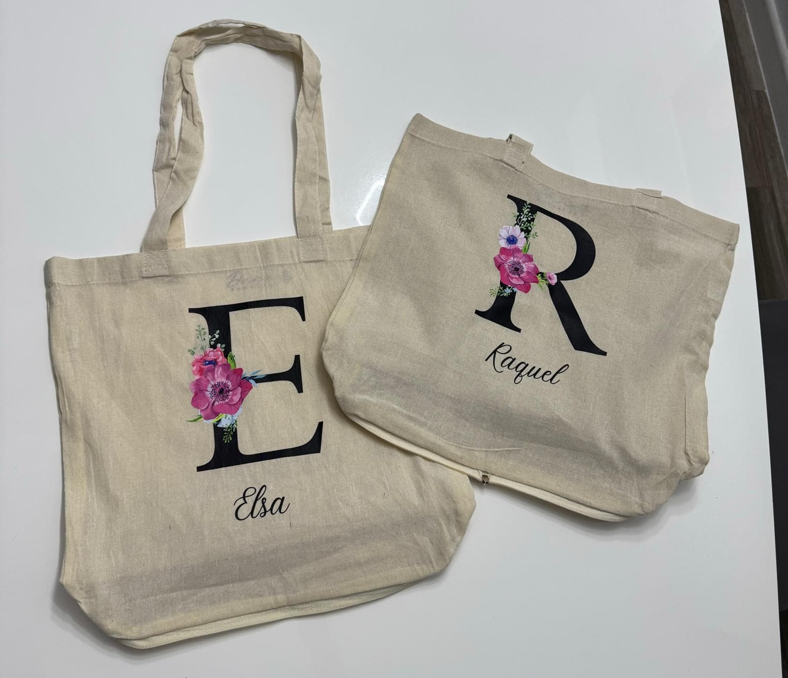 Tote bags con iniciales